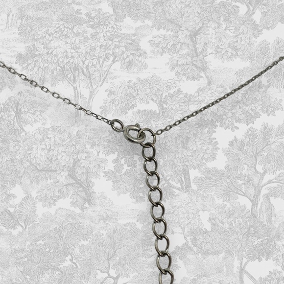 Vintage 2000's Celestial Moon and Stars Sterling Silver CZ Pendant Necklace - Picture 8 of 9